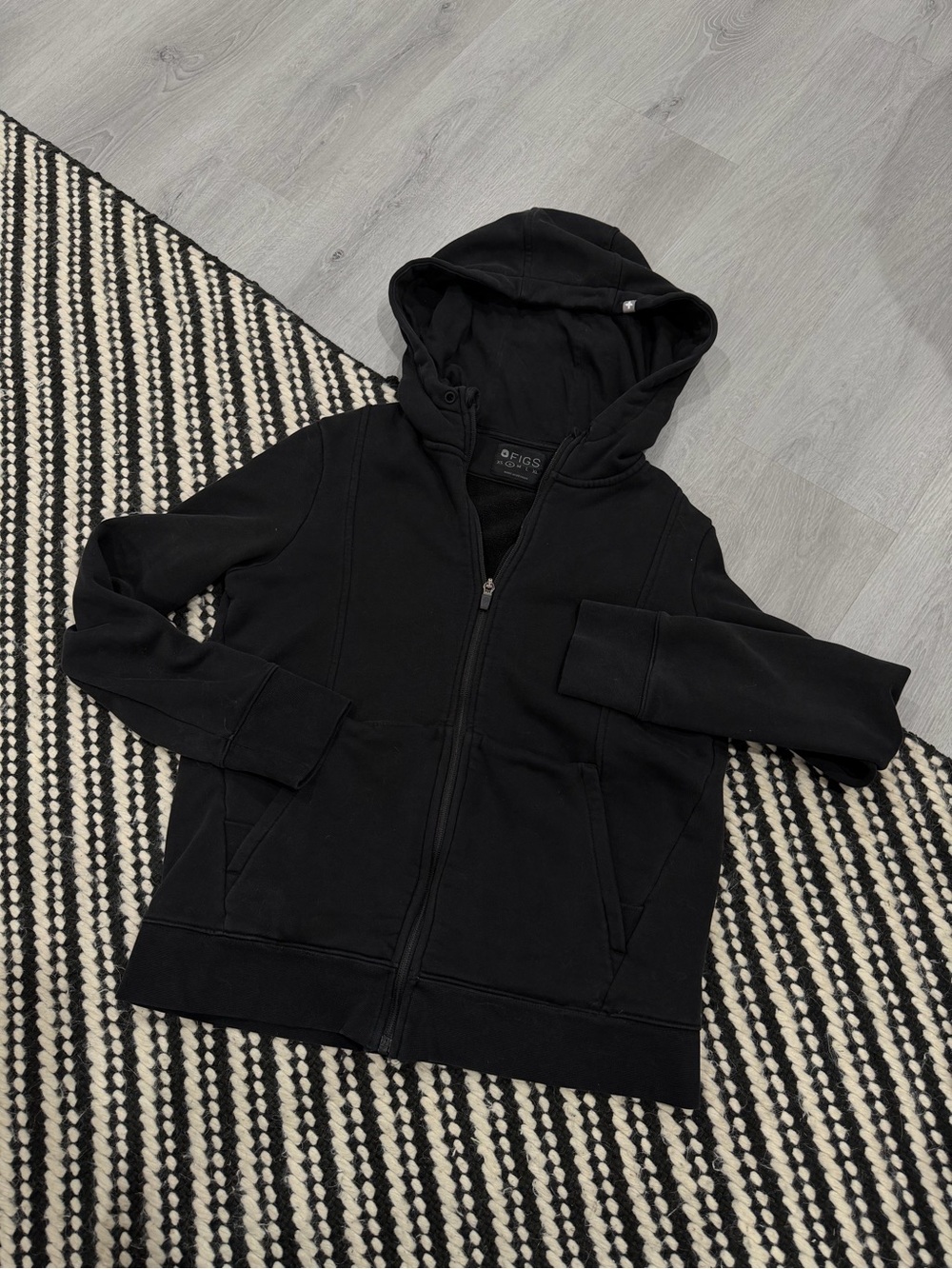 Women’s Black Figs zip up hoodie jacket size small